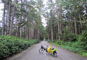 first tour bike and trailer set up 