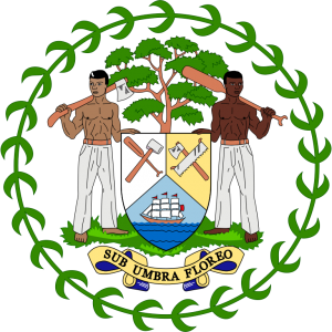 the Belize coat of arms