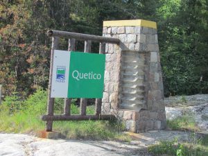 welcome sign to Questico Provincial Park