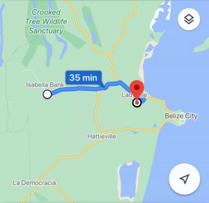 Google map of Belize