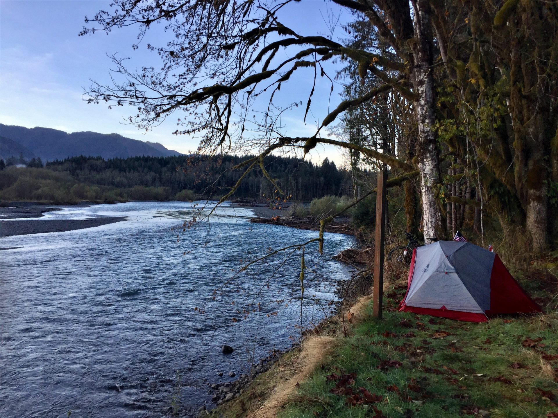 stealth camping along the river